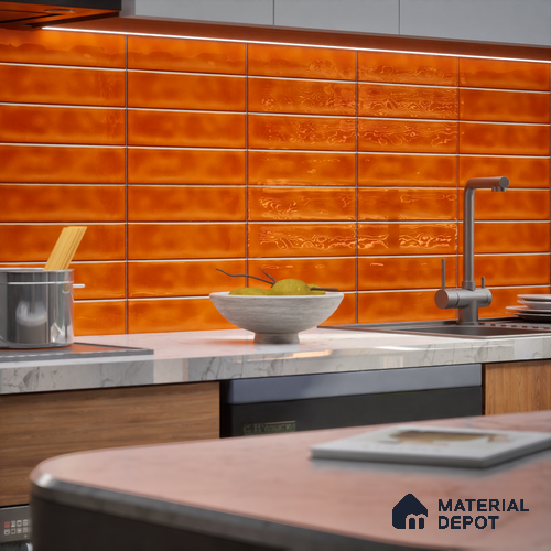 Faux Subway  Tile TL 07256 C Sintra 1005 1 ft x 1 ft Ceramic Glossy Finish - 9 mm  | 2 mm Spacer is Mandatory | Please Expect a Slight Variation of Pattern